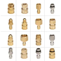 High-pressure Pipe Quick Connector Adapter G1/4 Style Ferrule Car Washer Machine Brass Water Gun Pipe Connectors Quick-plug Head