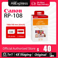 Canon RP-108 KP-108IN High-Capacity Color Ink/Paper Set Designed for SELPHY CP910/CP820/CP1200/CP1300/CP1500 Printers