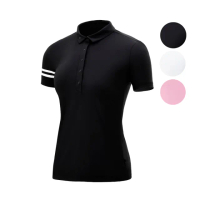 【HONMA 本間高爾夫】女款撞色膠條POLO衫 日本高爾夫專業品牌(XS~L 白色、淺粉、黑色任選HWJC707R104)