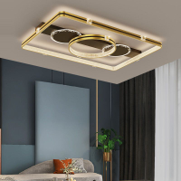 客廳燈簡約現代2021新款 led吸頂燈吊燈飾長方形家用大氣臥室燈具
