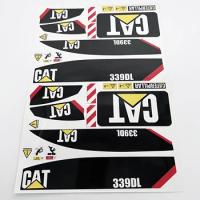 Volovo,Komatsu 270,Cat 339 Liebherr 954 Sticker For 1/12 Rc Hydraulic Excavator