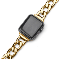 【LOYALTY】Apple Watch1/2/3/4/5/6/SE/S7INS風網美流行款單排金屬牛仔鍊錶鍊錶帶(38/40/41mm 附贈拆錶器)