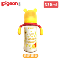 (Pigeon 貝親)迪士尼母乳實感PPSU握把奶瓶330ml-維尼寶盒