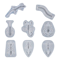 Insect Fondant Moulds, Bug Cake Decoration Silicone Moulds Gecko/Centipede/Spider/Scorpion/Ant/Insect Epoxy Moulds