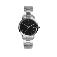 LICORNE 力抗錶 剛毅時髦時尚腕錶 銀/黑LT149MWBI