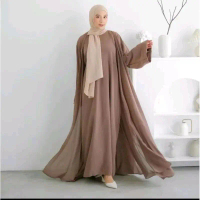 Gamis Abaya ,turkey.set outer Muslim Wanita. Syari Hitam Basic Turki Remaja Dewasa