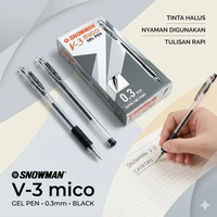 BULPOIN HI-TECH SNOWMAN / PULPEN SNOWMAN V-3 MICO / PULPEN HI-TECH (PACK)