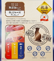 日本國產Neco Puree喵寵愛(貓用)-雞肉、鮪魚、海鮮肉泥(60條/盒)(天然食材無添加)