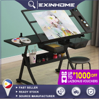 EXINHOME Drafting Table with Side Table Painting Table Professional Designer Architectural Drawing Art Table
