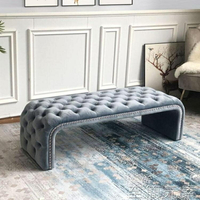 北歐長條凳子新中式臥室床尾凳現代簡約床榻輕奢沙發凳門口換鞋凳