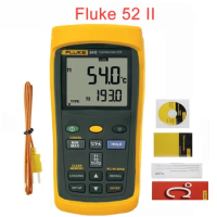 Fluke 52 II Dual Probe Digital Thermometer,Dual-input Digital Thermometer for Lab,QA,Process Calibration,Food Safe,HVAC