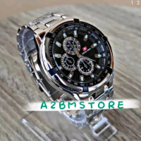TERMURAH JAM TANGAN PRIA RANTAI STENLITS STEEL ( Analog Tahan air) Analog Santai Watches Elegan Quar