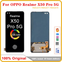 Original AMOLED For OPPO Realme X50 Pro 5G RMX2075 RMX2071 LCD Display Screen Touch Digitizer Assembly For Realme X50Pro LCD