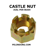Perbuah Mur Kembang M 22 Slotted Hex Nut Pengunci Pengencang Baut