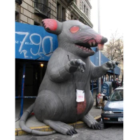 2024 Giant Inflatable Rat Inflatable Mouse Balloon With Blower Inflatable Animal Cartoon For Sale Free Air Shipping To Door