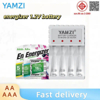 Energizer 1.2V 2300mAh AA หรือ 800mAh AAA NI-MH แบตเตอรี่ชาร์จสีขาว YAMZI Charger คําแนะนําการขายที่
