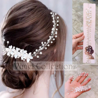 Hiasan Rambut Pesta Aksesoris Rambut Sanggul Jepit Bunga Hiasan Headpiece Pesta