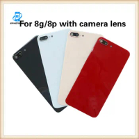 1pcs Back Battery Glass Cover Rear Door Housing Case For iPhone 8 8plus Back Glass Panel With Camera Frame Lens