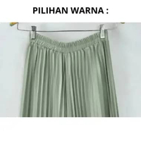 ALUNAR Rok Plisket Bahan Premium Loose Jatuh Rok Mayung Plisket / Grade A / Fit to XXL Mint