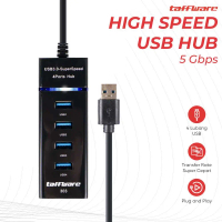 Taffware High Speed 4 Ports USB HUB 3.0 5Gbps - 303 tipe c usb tipe-c