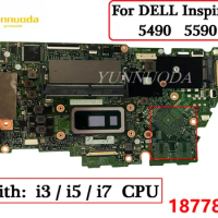 18778-1 For DELL Inspiron 5490 5498 5590 5590 5598 Laptop Motherboard With I3 I5 I7 CPU CN-0DJNF8 100% Tested