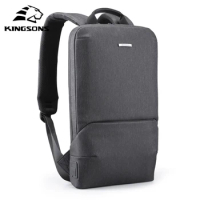 Kingsons New 15.6'' Laptop Backpack Male High-end Splash-proof USB Charging Backpacks Teenagers Schoolbag Ultra-thin Mochila