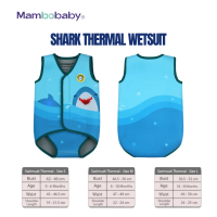 Mambobaby Swimsuit Shark Baby Thermal Baju Renang Anak Thermal Bayi