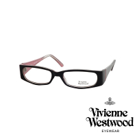 【Vivienne Westwood】閃亮晶鑽土星壓紋光學眼鏡(粉/黑 VW202_02)