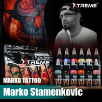 DH專業紋身設備供應商:(NEW) 新的X牌 Xtreme Tattoo Ink Marko 寫實12色組合 1oz