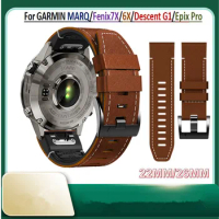 22/26mm Strap For Garmin MARQ/Fenix7X/6X/Descent G1/Epix Pro/Fenix5 plus/Enduro2/fenix3 hr/instinct 2 Watch Band Smart Bracelet