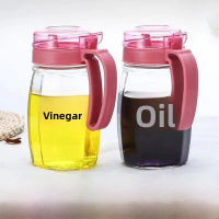 Large Capacity Glass Oil Bottle No Oil Drizzle Home Use Soy Sauce Container Vinegar Bottle Kitchen S