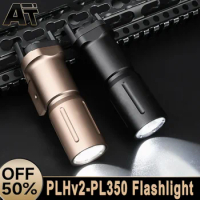 WADSN Tacitcal PLHv2-PL350 Airsoft Flashlight 1000 Lumens White LED Scout Light Airsoft Weapon Pistol Accessories Fit 20mm Rail