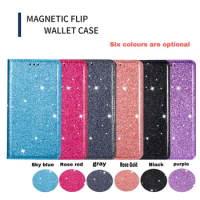 2024 Чехол для Glitter Bling Case For Samung Galaxy A33 A53 A52S A52 A72 A32 A22 A12 A51 A71 5G Shiny Flip Wallet Magnetic Leath