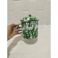 Mug Enamel Burik 12 - Cuntang Lurik Hight Quality - Gelas Loreng Baheula