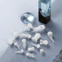 Ocean Model filler, Jellyfish Filler,Mini Sea Horse Puffer Fish Filler,Mold Filler, Crafts Accessories, 3D jellyfish Model