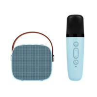 2022 New Mini Wireless Mic Bt Small Speaker Portable Outdoor Karaoke Audio All-in-one Microphone Hot Sale