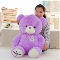 huge purple teddy bear toy big creative lovely lanvender bear toy cute bear toy gift doll about 140cm 0145