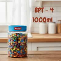 Toples Gulali Jar 750ml - 1000ml - Calista Premium Sealware BPA FREE Jar 1000ml - Biru