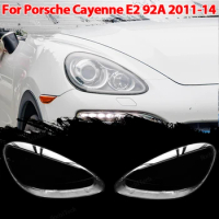 Headlight Cover Transparent Mask Lens Lampshade Headlamp Shell Polycarbonate For Porsche Cayenne E2 92A pre-facelift 2011-2014