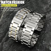 20mm Stainless steel Watchband for Tissot T060 T060407A T060.408 Silver Gold Solid Watch Strap Butterfly Buckle Mens