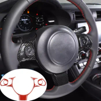 ABS Car Steering Wheel Cover Switch Button Frame Trim Stickers For Toyota 86 GT86 Subaru BRZ 2017-2022 Auto Interior Accessories