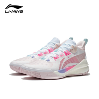 【LI-NING 李寧】音速X Team男子 回彈  籃球鞋  標準白/螢光耀粉ABPS015-2