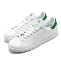 【adidas 愛迪達】休閒鞋 Stan Smith 復古 男鞋 女鞋 愛迪達 三葉草 史密斯 老人頭 皮革 白 綠(FX5502)
