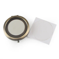 Bronze compact mirror logo With Clear Resin Epoxy Sticker