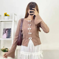 Jiso Top Blouse Coquette Khitwear Higth Quality - Baju Atasan Wanita Kece Kekinian - Baju Wanita Rem