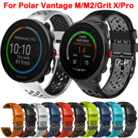 22mm Sport Silicone band For Polar Vantage M/M2/Polar Grit X/X Pro Watch Bracelet For Polar Polar Grit X Pro Titan Strap