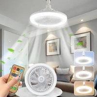 Three-speed Ceiling Fan Light 85-265V 30W E27 LED Ceiling Lamp Remote Control Bedroom Living Room Ceiling Light and Fan 2 in 1