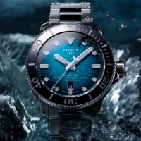 【TISSOT 天梭 官方授權】SEASTAR2000海星系列 600m 潛水機械腕錶 禮物推薦 畢業禮物(T1206071104100)