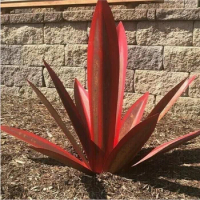 SmallPink Retro Agave Plant Garden Decoration Agave Flower Iron Creative Ornaments Outdoor Courtyard Art Decoration Statue