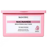 Skintific Niacinamide Brightening Daily Mask 30 Sheet Masker Wajah Kapas Selection 50gr